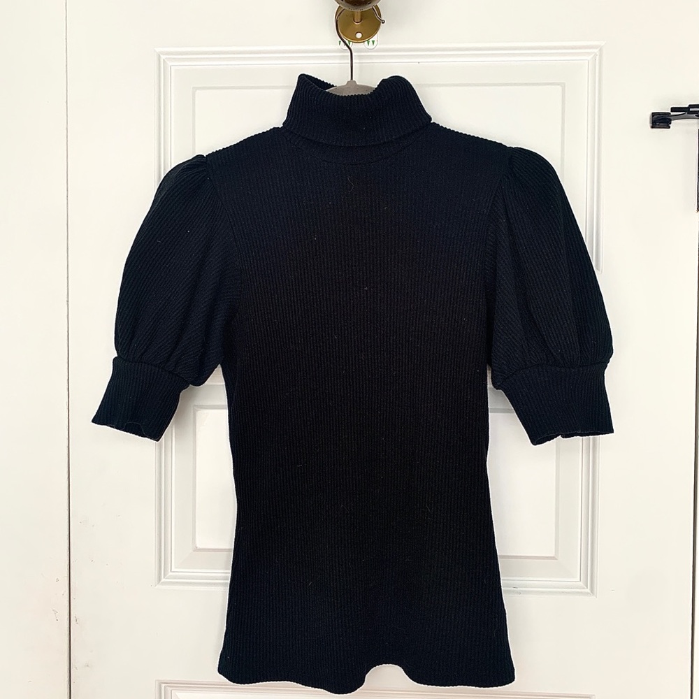 Short Sleeve Turtle Neck Sweater